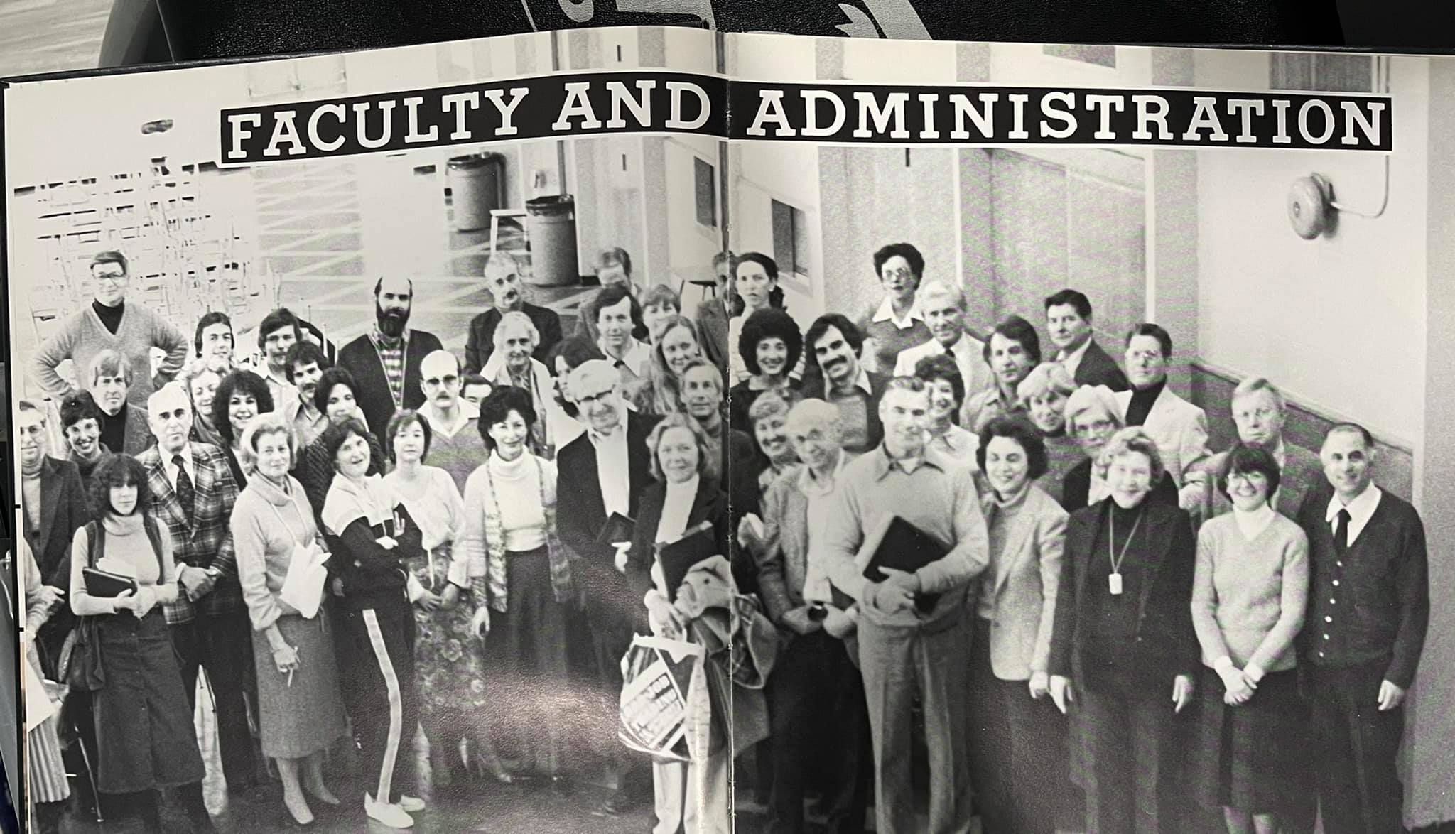 May be an image of one or more people, people standing and text that says 'FACULTY AND ADMINISTRATION ATION'